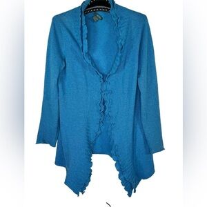 EUC Teal Cashmere Cardigan, Large